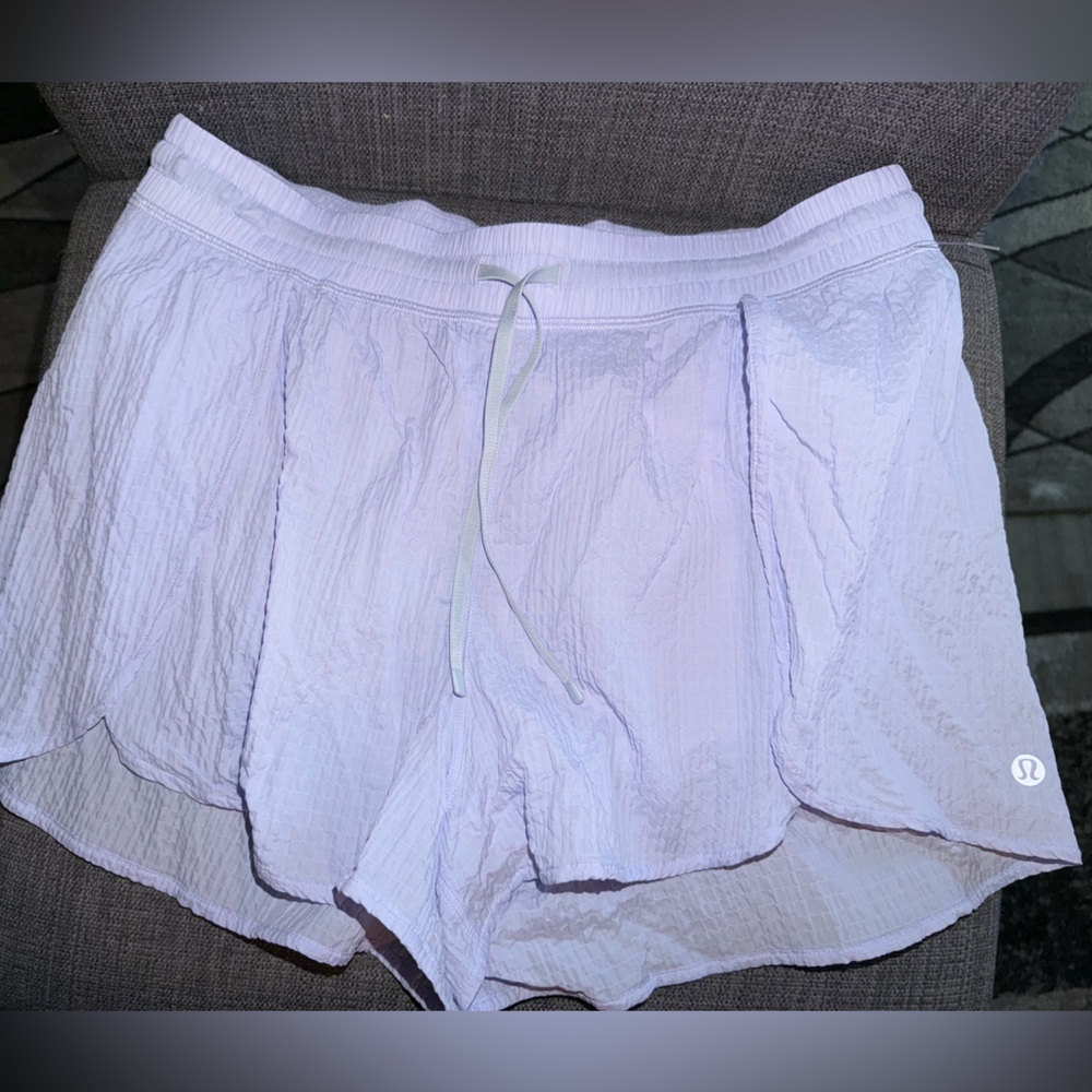 lululemon athletica Periwinkle Athletic Shorts with Drawstring NWOT